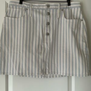 COPY - 32 - Madewell Blue and white striped denim skirt